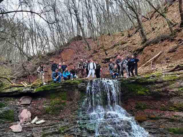 Один із водоспадів на потічку біля с. Русилів